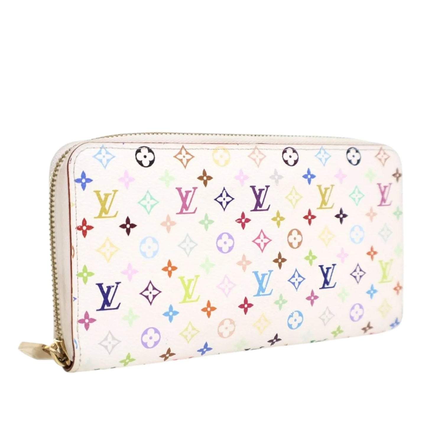 White Louis Vuitton Monogram Multicolore Zippy Long Wallet
