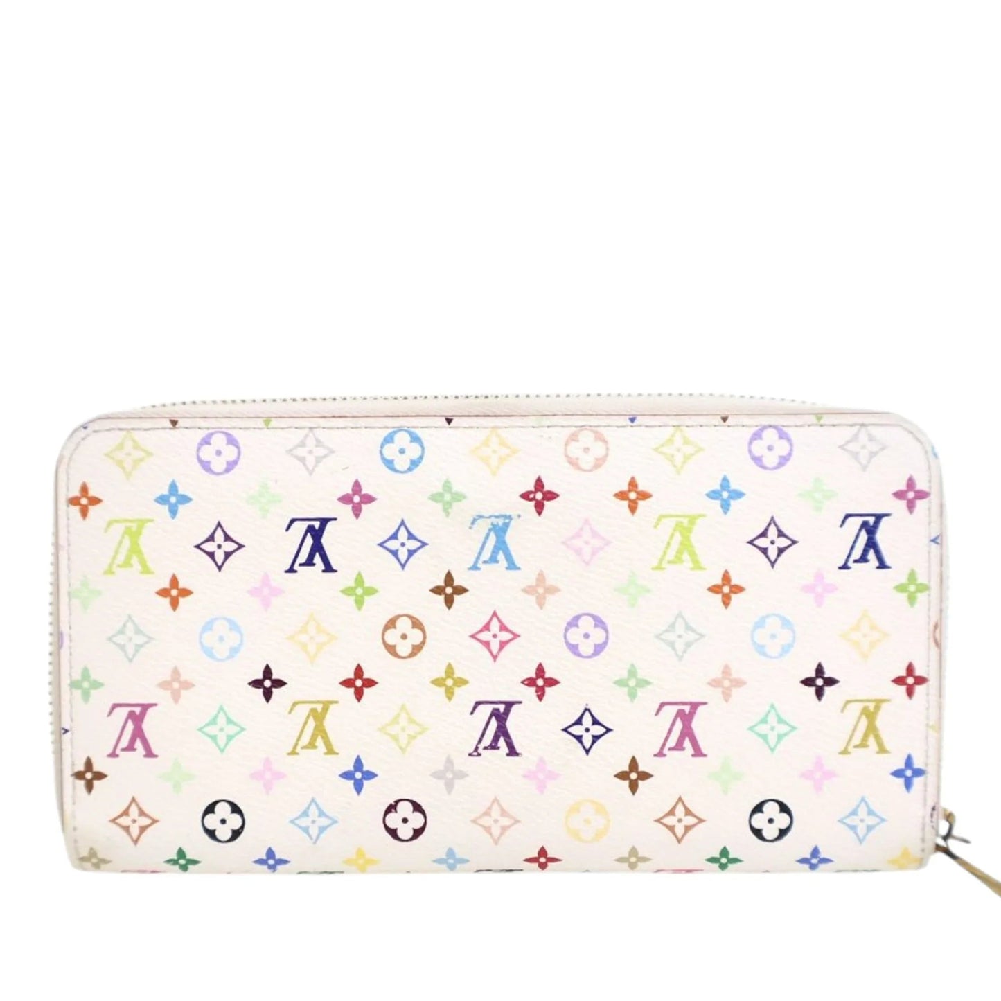 White Louis Vuitton Monogram Multicolore Zippy Long Wallet