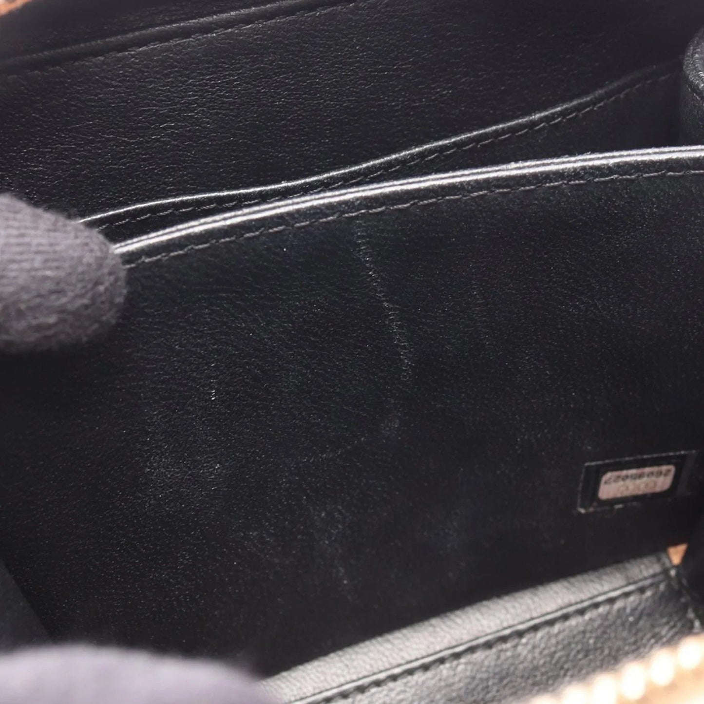 Brown Chanel Small Caviar CC Filigree Vanity Case Satchel