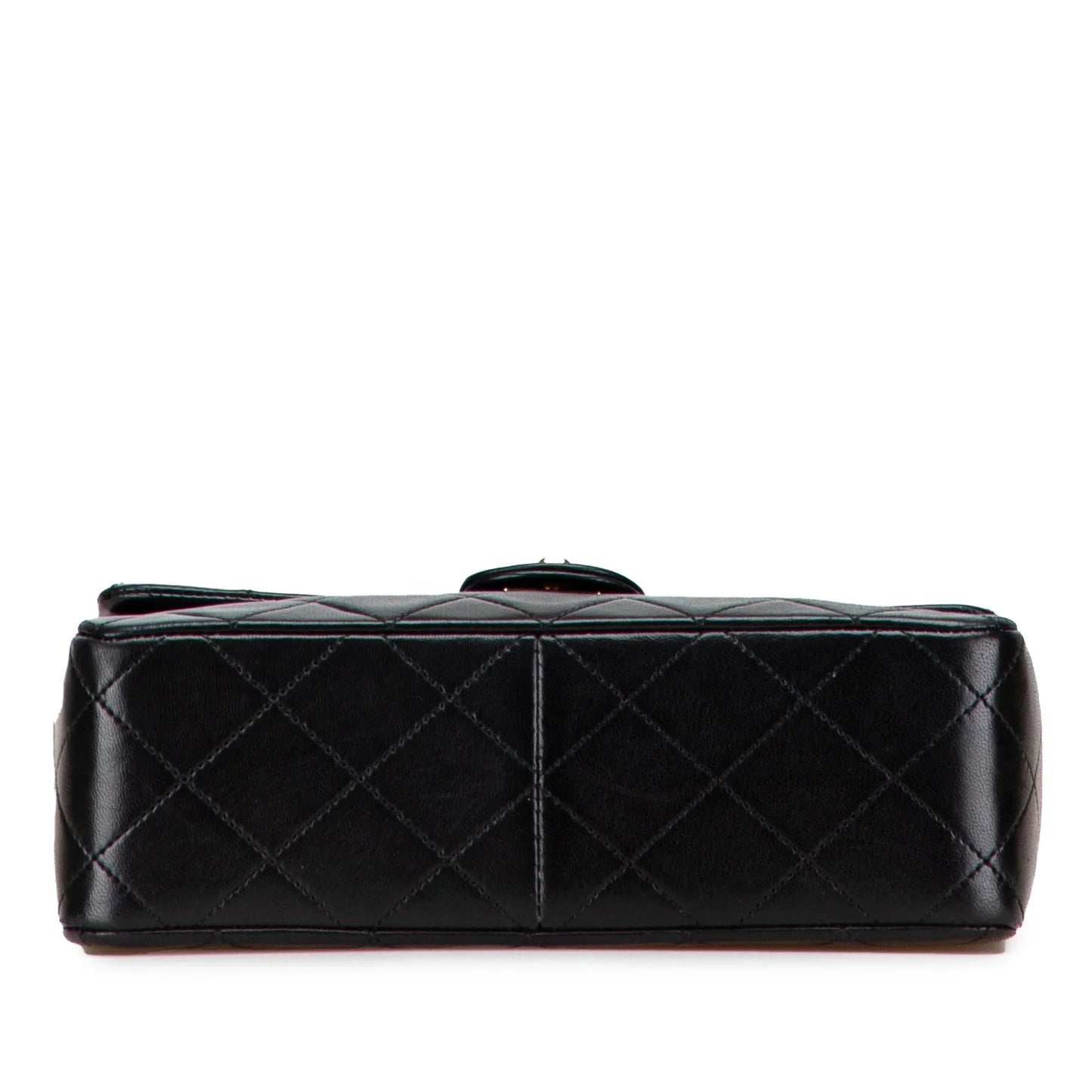 Black Chanel Small Square Quilted Lambskin Flap Crossbody Bag