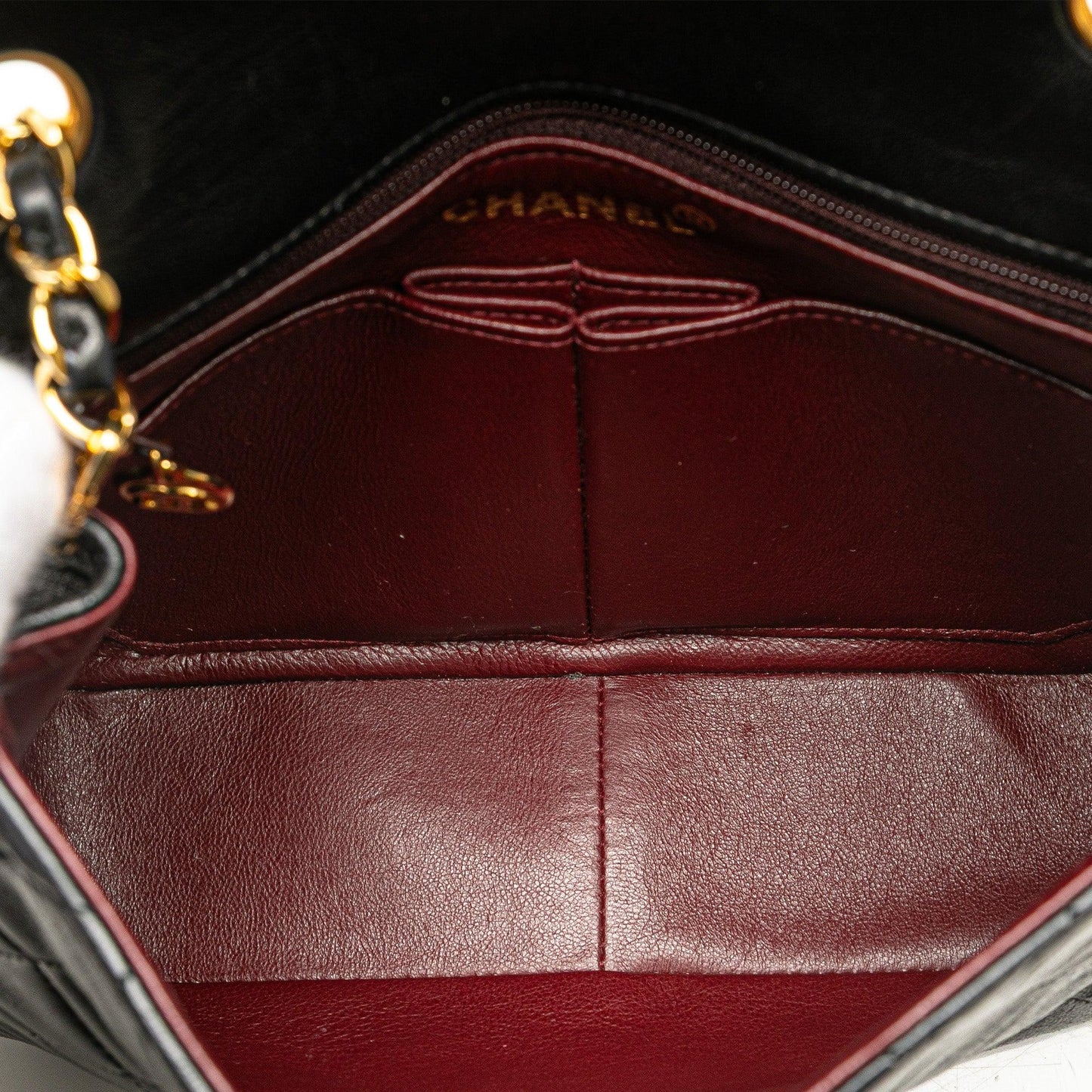 Black Chanel Small Square Quilted Lambskin Flap Crossbody Bag