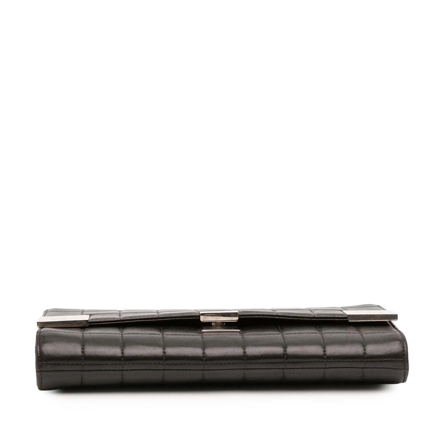Black Chanel Quilted Lambskin Chocolate Bar Shoulder Bag