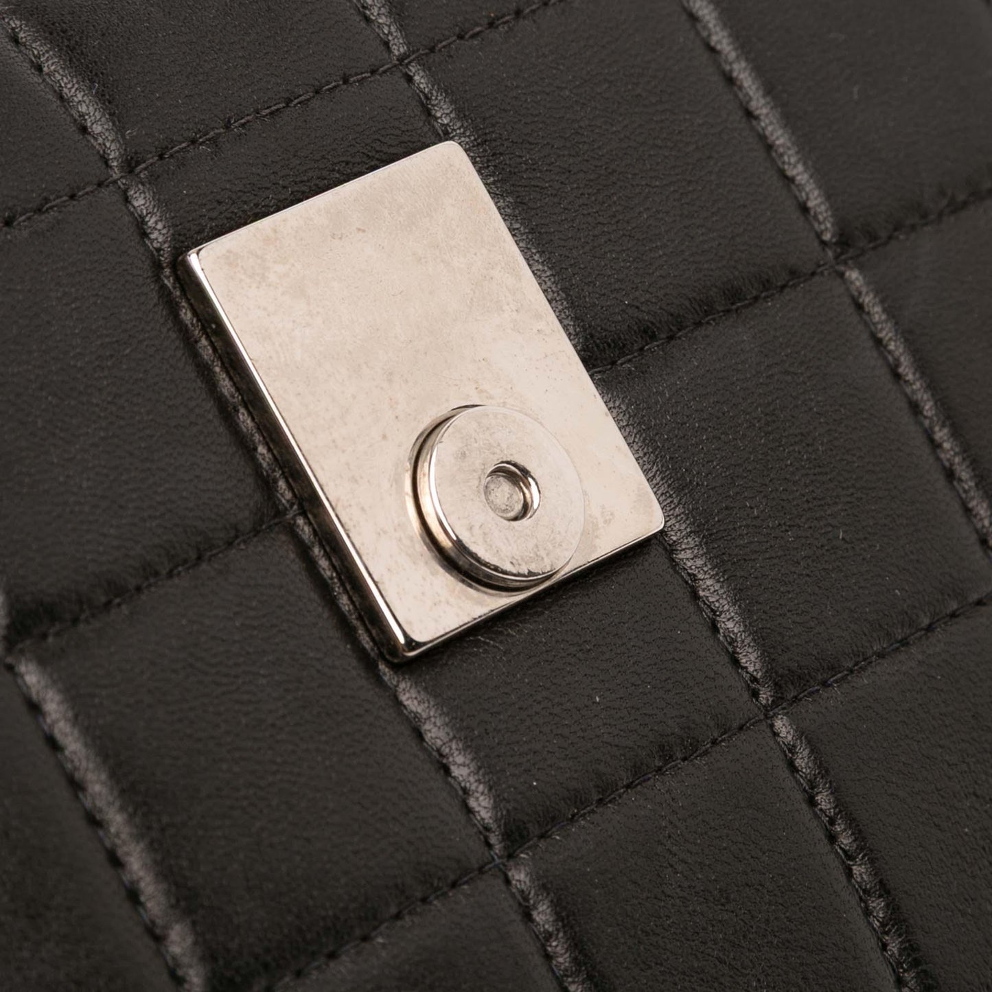 Black Chanel Quilted Lambskin Chocolate Bar Shoulder Bag