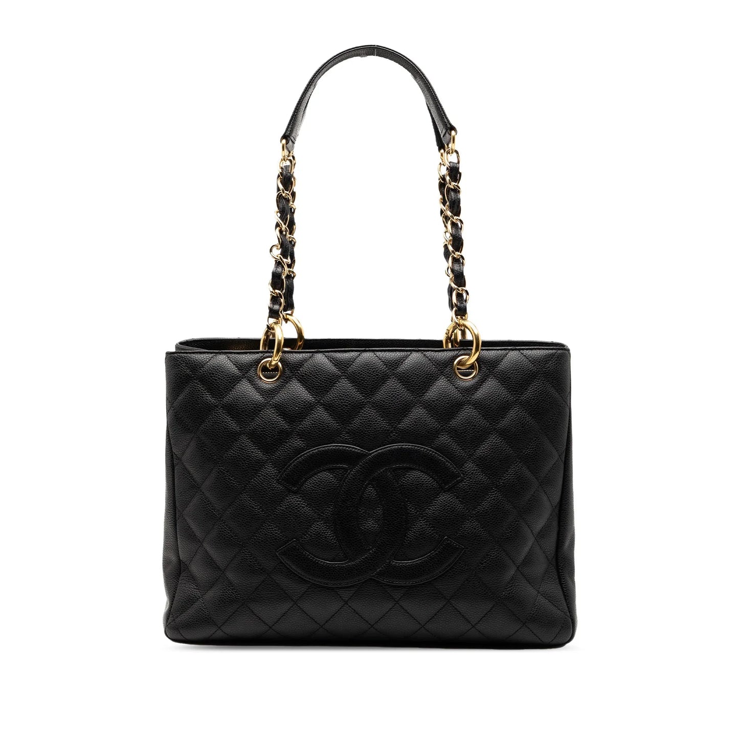 Black Chanel Caviar Grand Shopping Tote