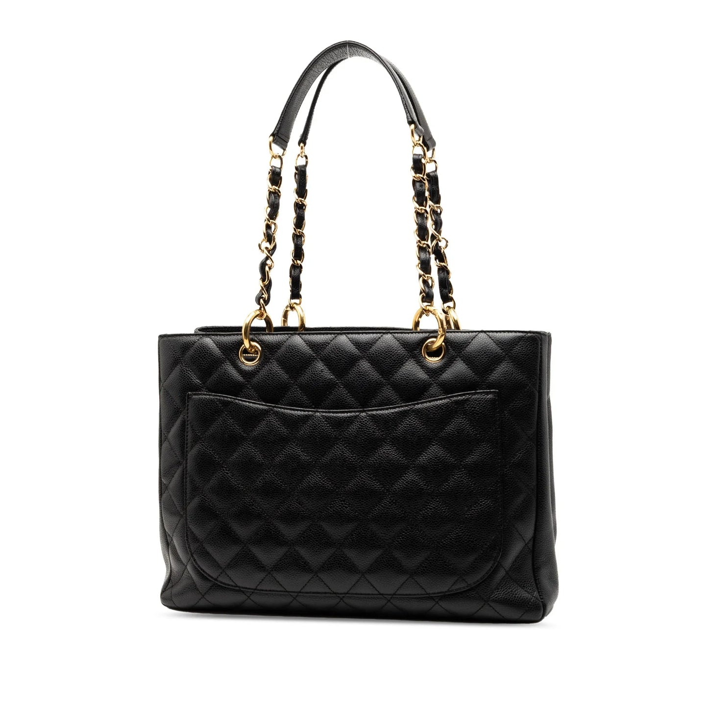 Black Chanel Caviar Grand Shopping Tote