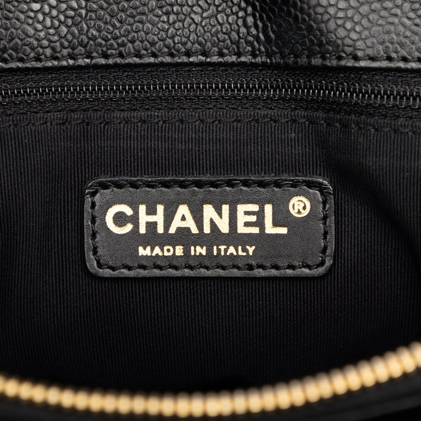 Black Chanel Caviar Grand Shopping Tote
