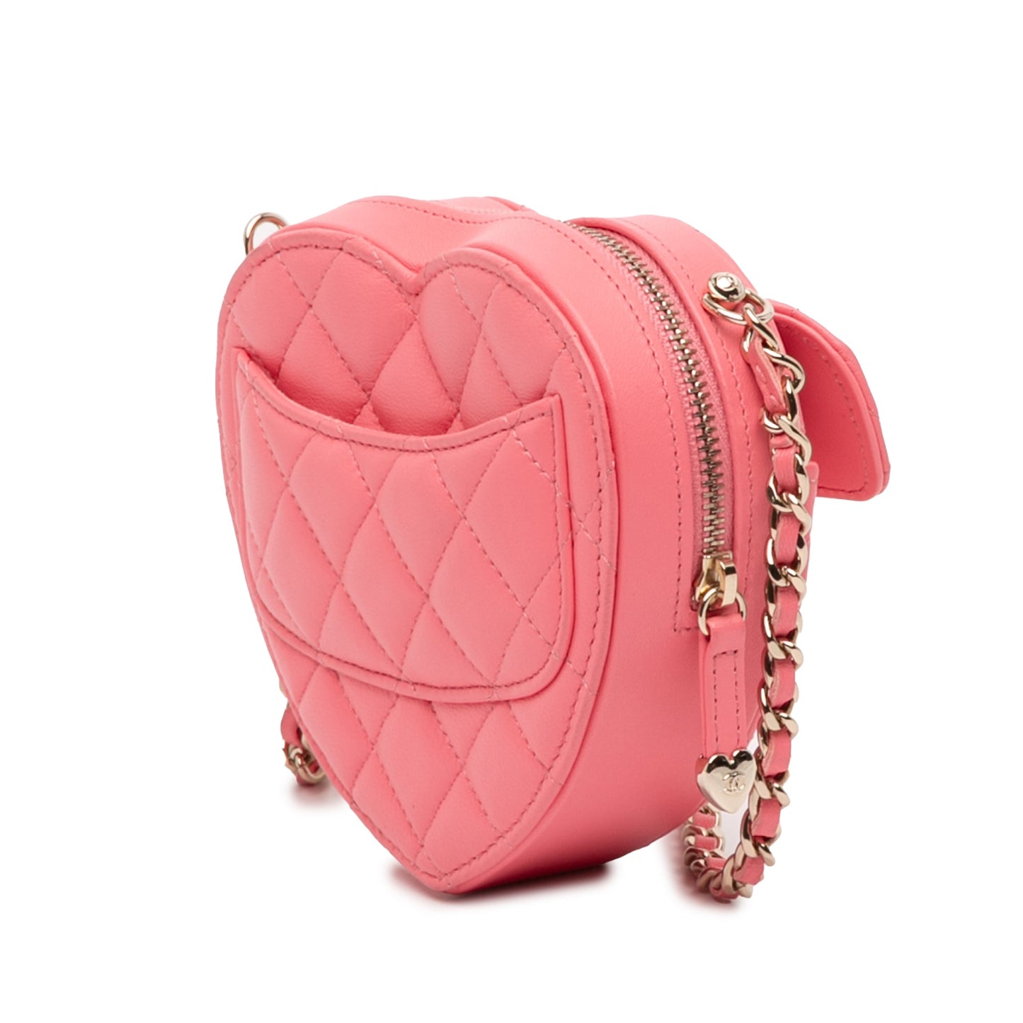 Pink Chanel Mini Lambskin CC in Love Heart Crossbody