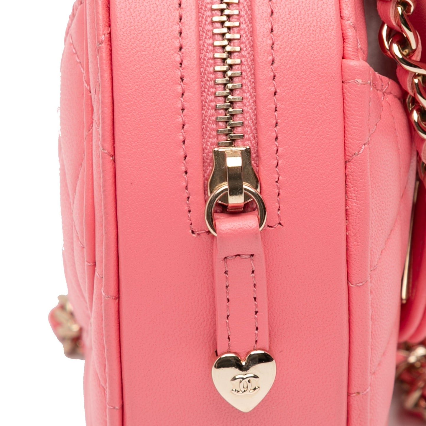 Pink Chanel Mini Lambskin CC in Love Heart Crossbody
