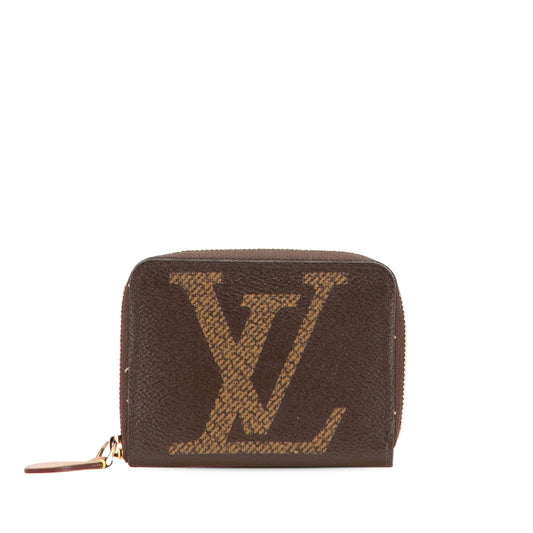 Brown Louis Vuitton Monogram Giant Zippy Coin Purse