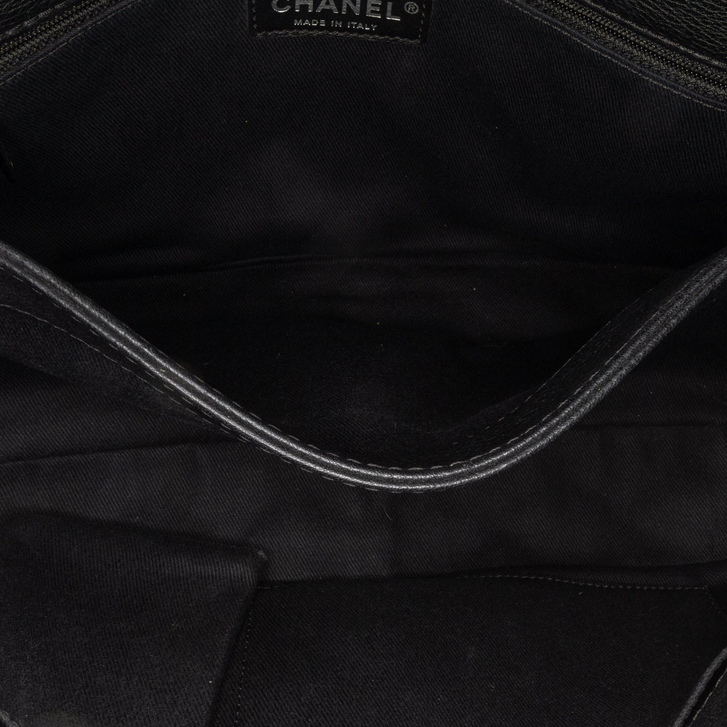 Black Chanel Jumbo Quilted Caviar Double Compartment Chain Flap Shoulder Bag