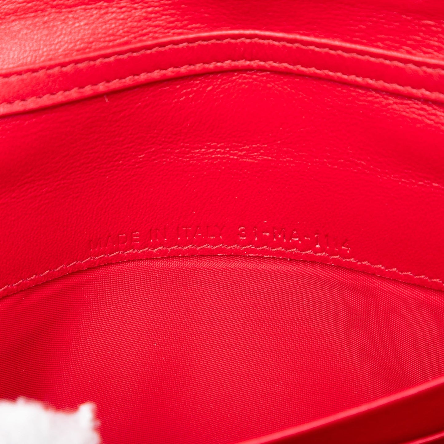 Red Dior Patent Cannage Miss Dior Wallet on Chain Handbag