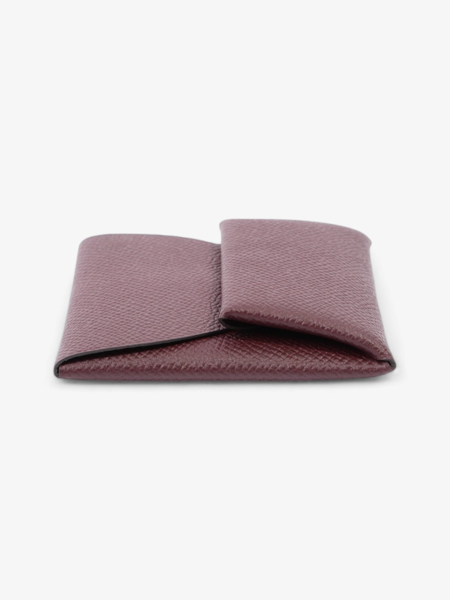 Hermes Bastia Change Purse Burgundy Calfskin Leather