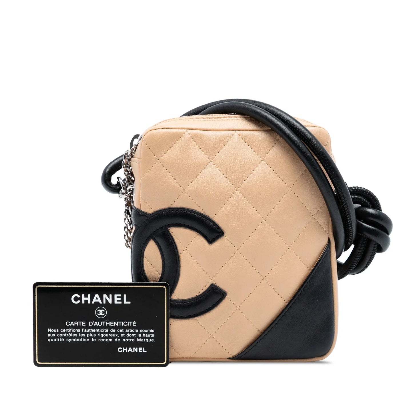 Beige Chanel Mini Lambskin Cambon Ligne Crossbody