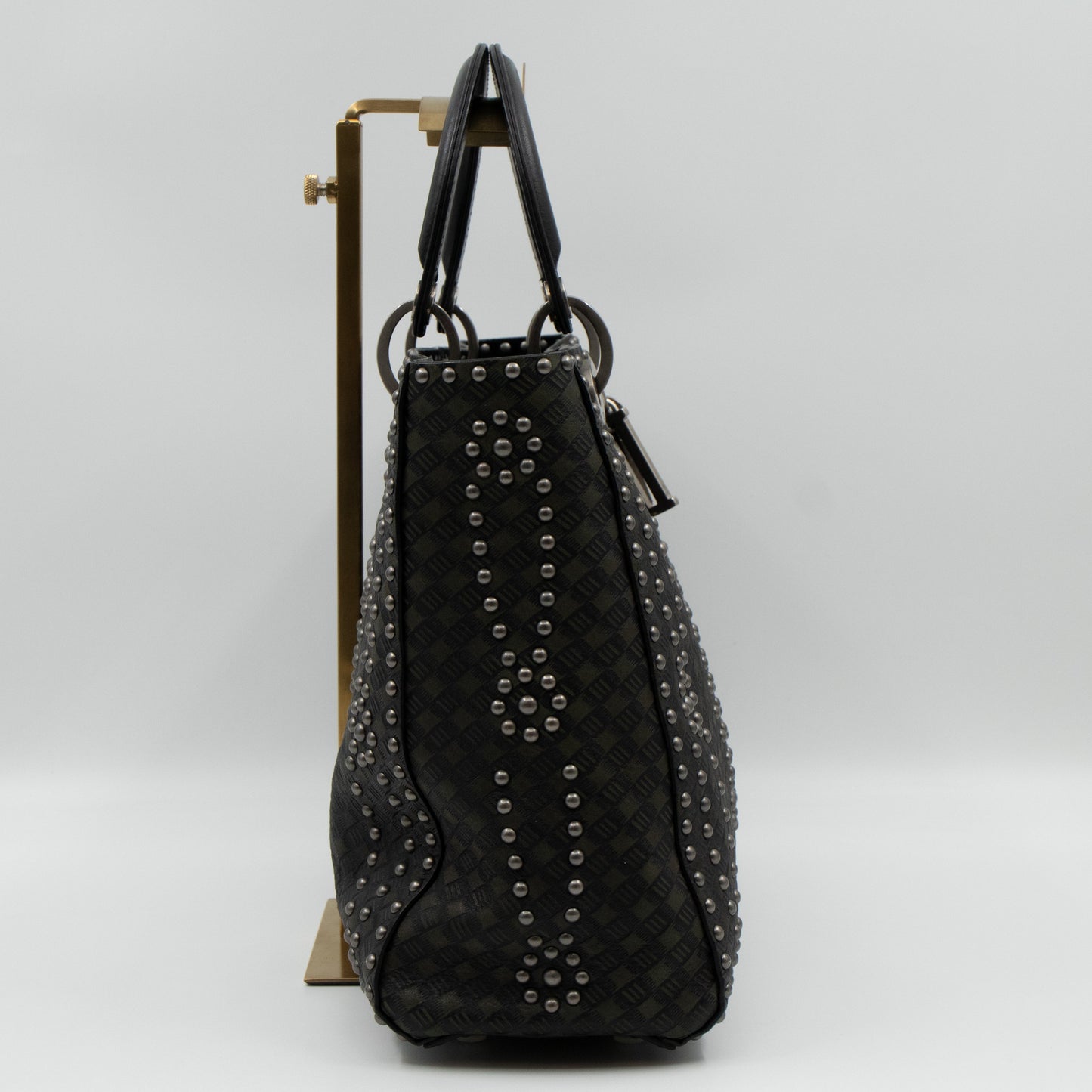 Lady Dior Large Supple Studded Black Calfskin Leather
