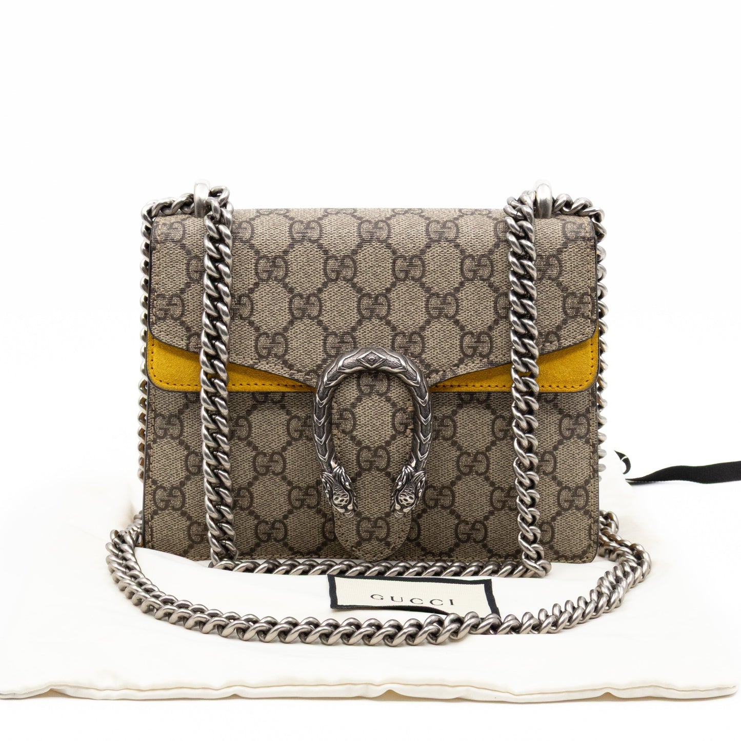 Gucci Dionysus Mini GG Supreme Yellow Suede