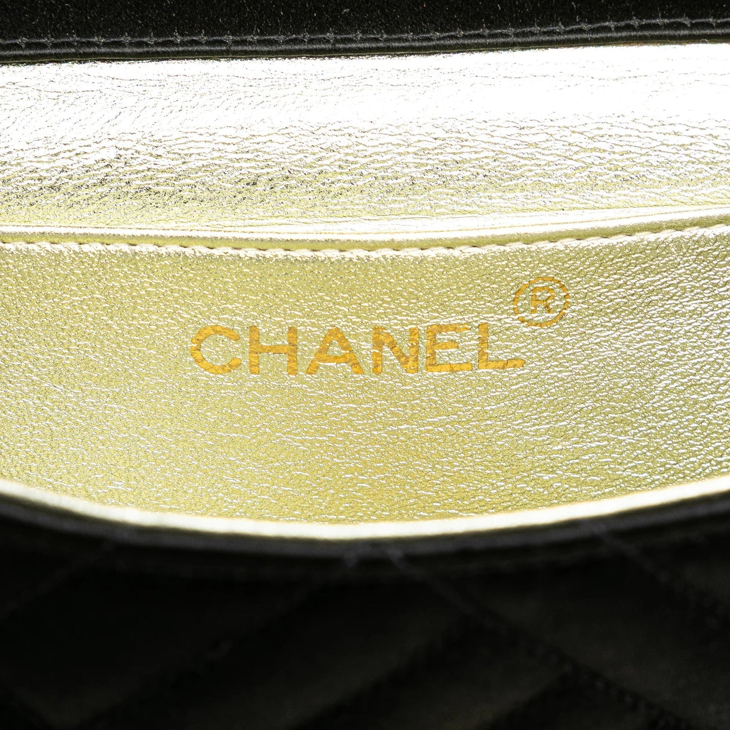 Black Chanel Mini Square Diagonal Quilted Satin Single Flap Crossbody Bag