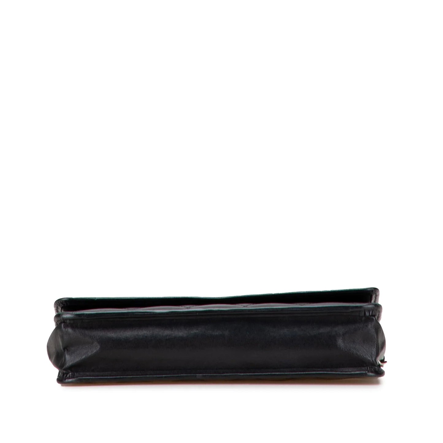 Black Chanel Lambskin Cambon Ligne Wallet On Chain Crossbody Bag