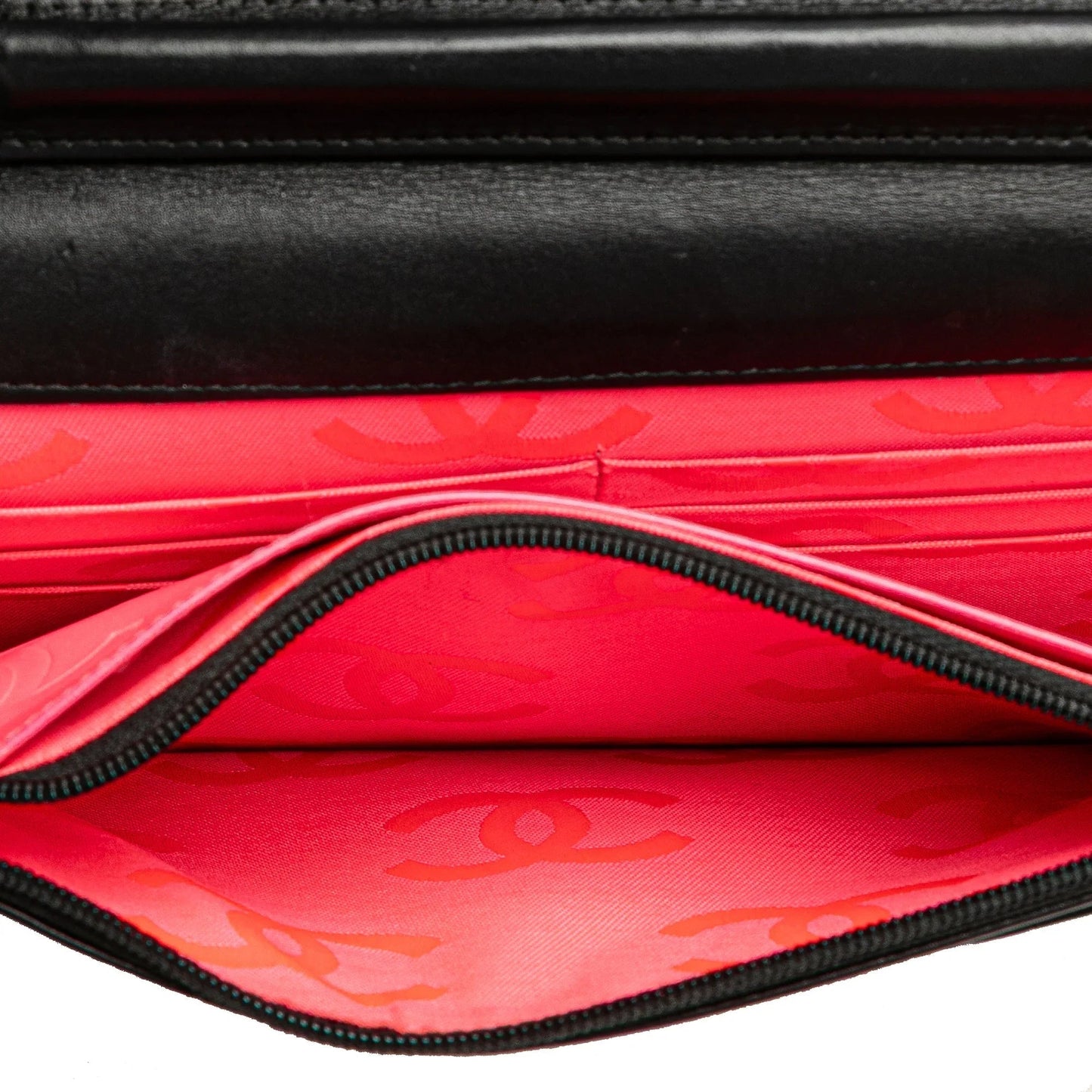 Black Chanel Lambskin Cambon Ligne Wallet On Chain Crossbody Bag