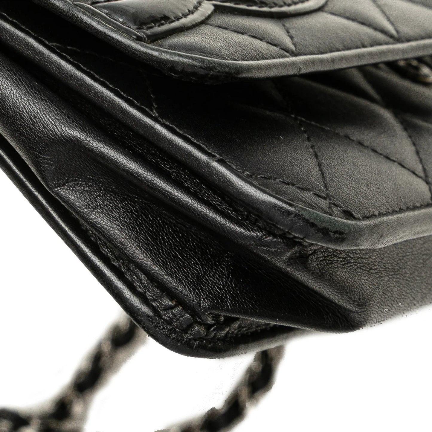Black Chanel Lambskin Cambon Ligne Wallet On Chain Crossbody Bag