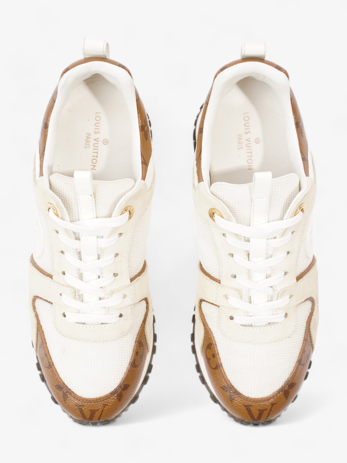 Louis Vuitton Run Away Sneakers  White / Monogram Mesh EU 37 UK 4