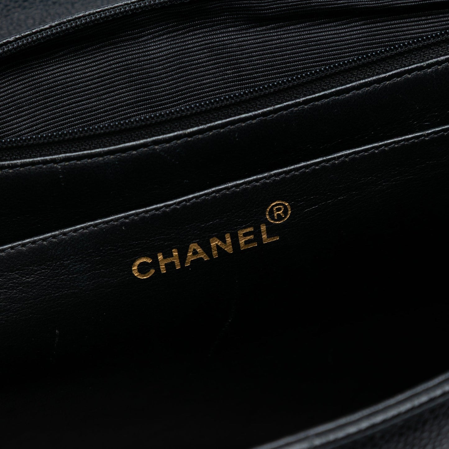 Black Chanel Jumbo CC Quilted Caviar Kelly Top Handle Bag