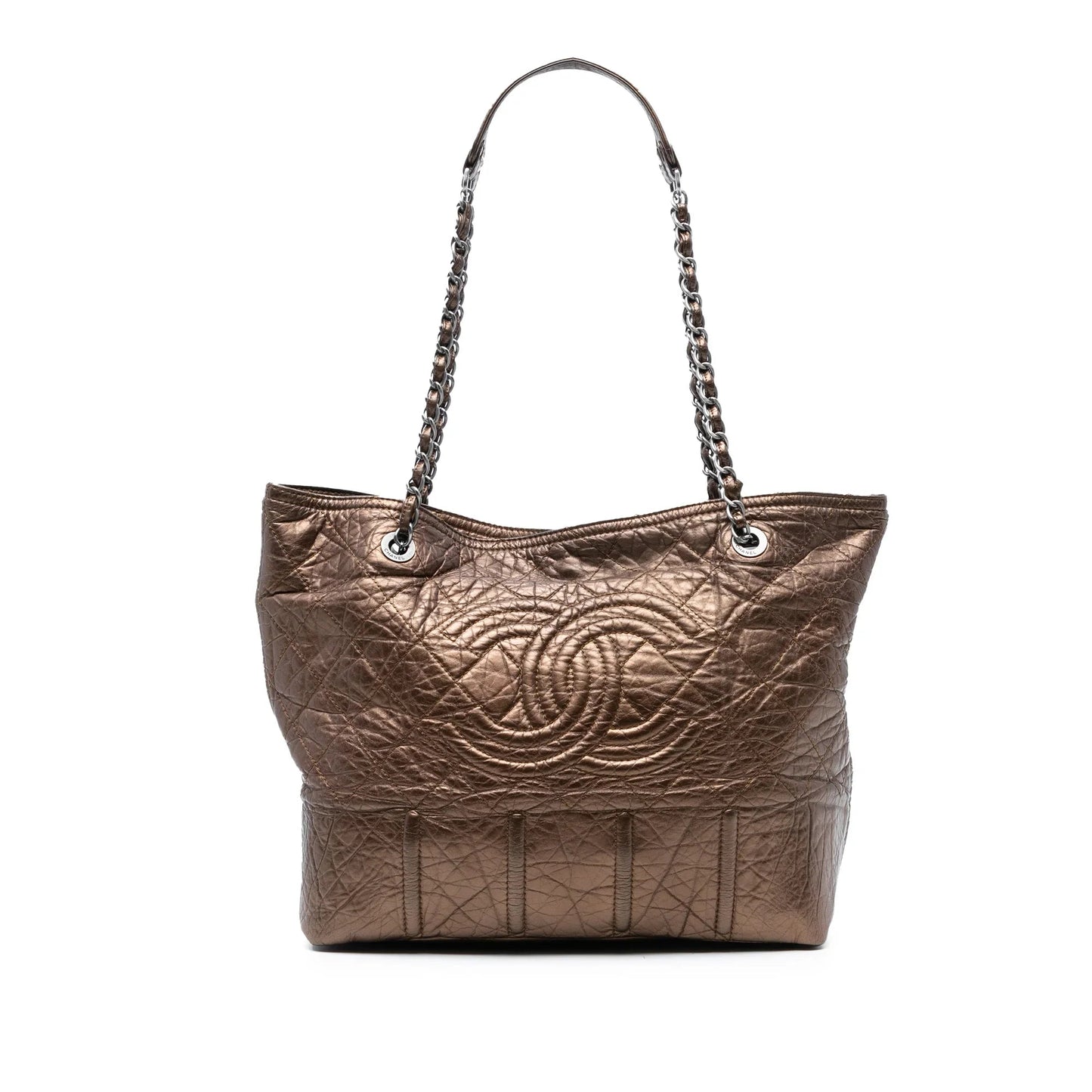 Brown Chanel Distressed Calfskin Shopping In Moscow Tote