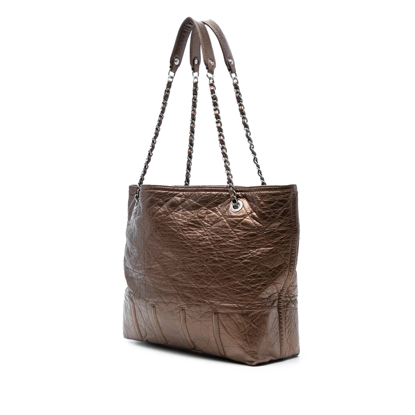 Brown Chanel Distressed Calfskin Shopping In Moscow Tote