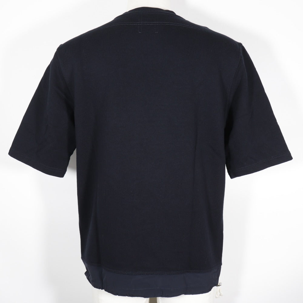 HERMES sweat cotton black Short sleeve mens S  d