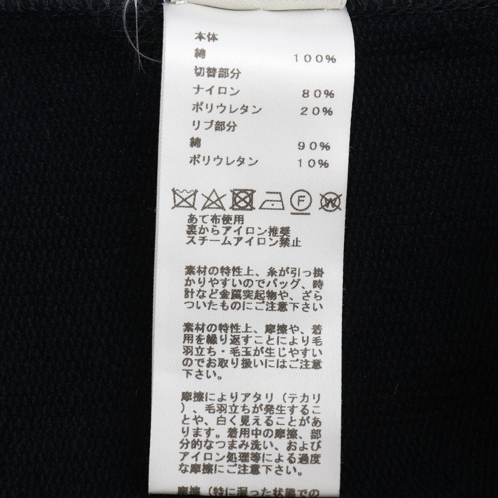 HERMES sweat cotton black Short sleeve mens S  d