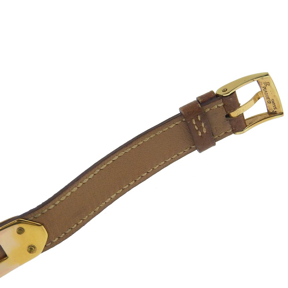 HERMES Watches Quartz Plated Gold , Leather gold vintage Kelly watch gold dial Women  d