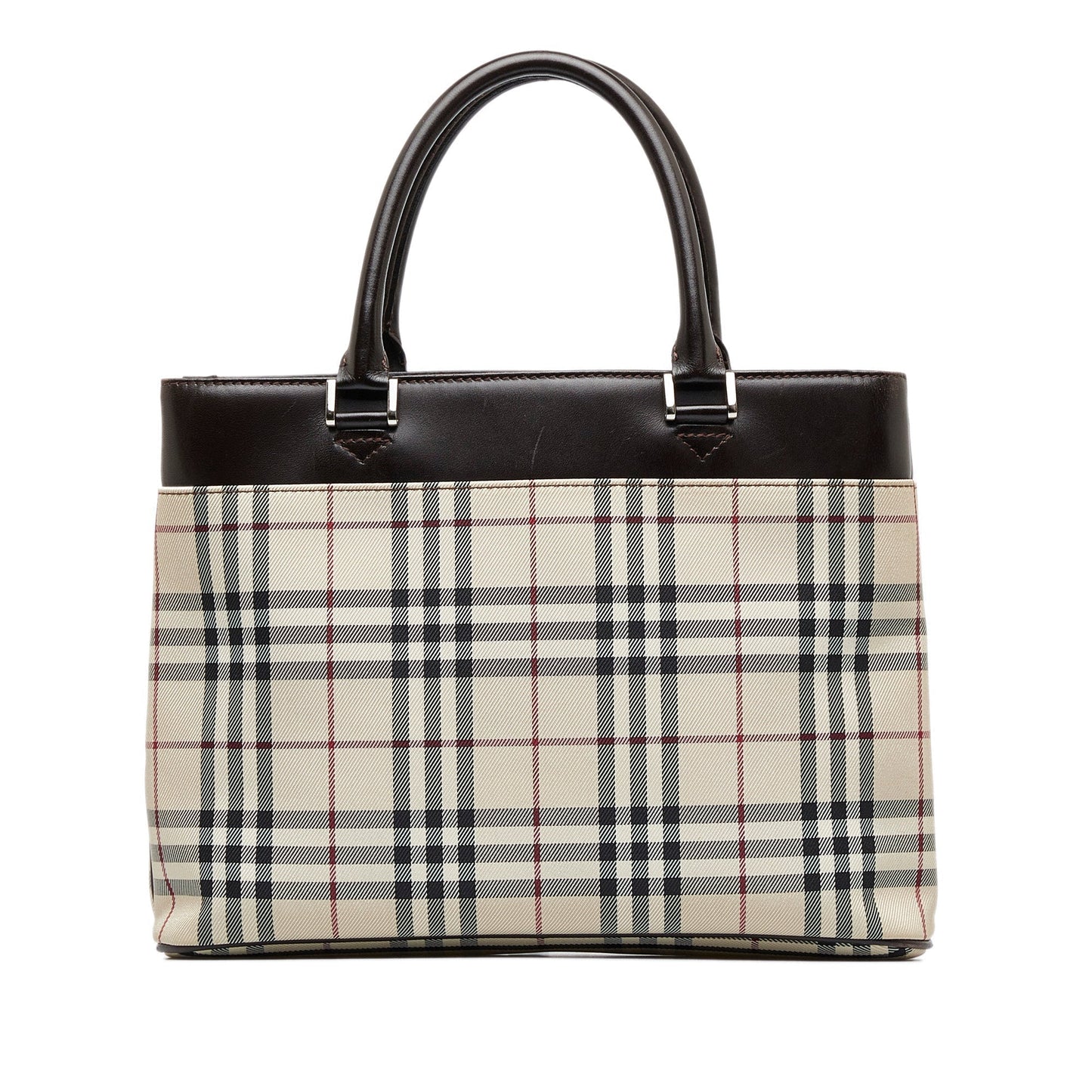 Burberry Handbag Brown Ho  Check Canvas