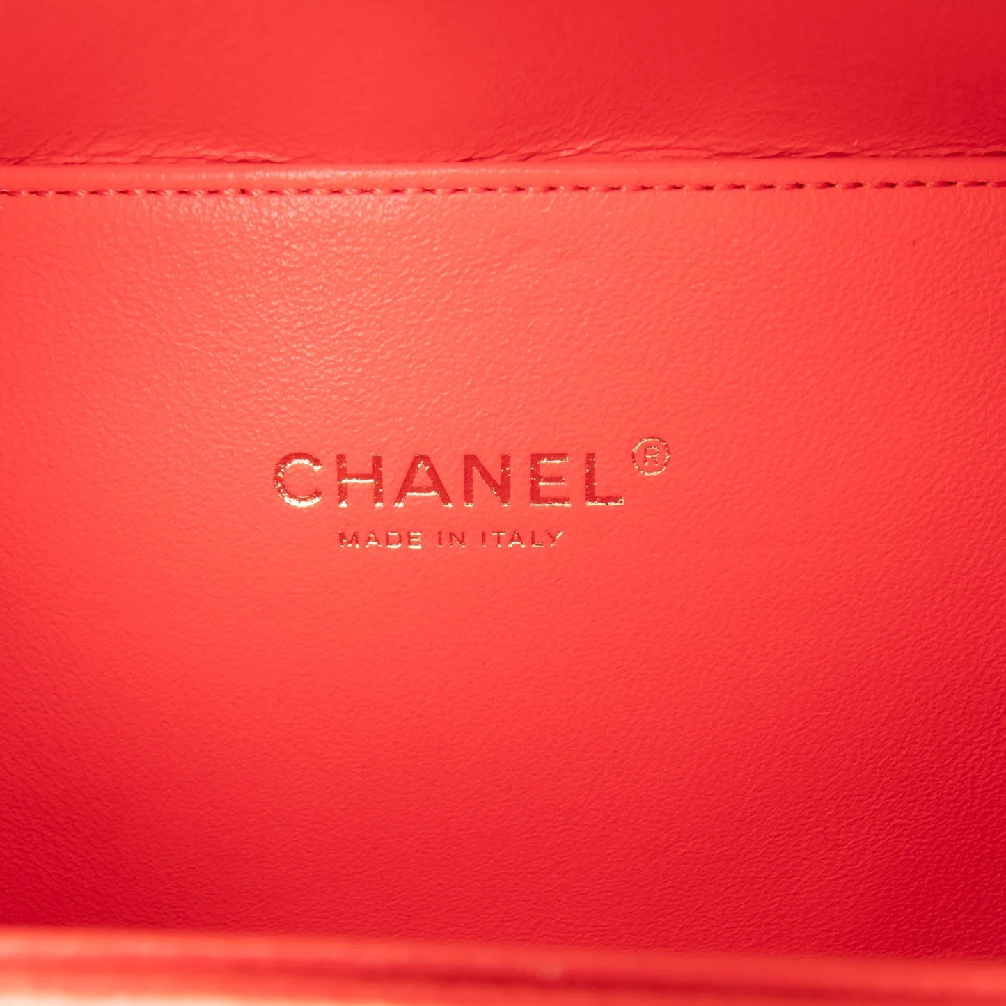 Orange Chanel Small Tricolor Caviar CC Filigree Vanity Case Satchel