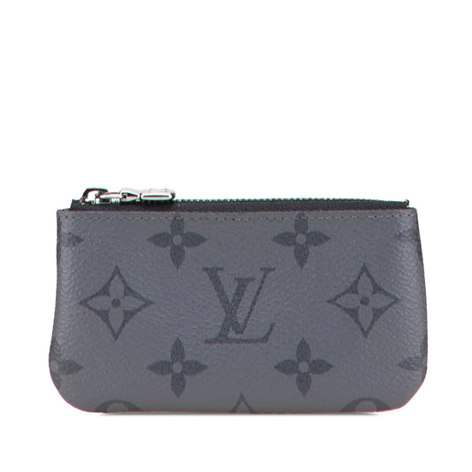 Gray Louis Vuitton Monogram Eclipse Reverse Trio Messenger Key Pouch