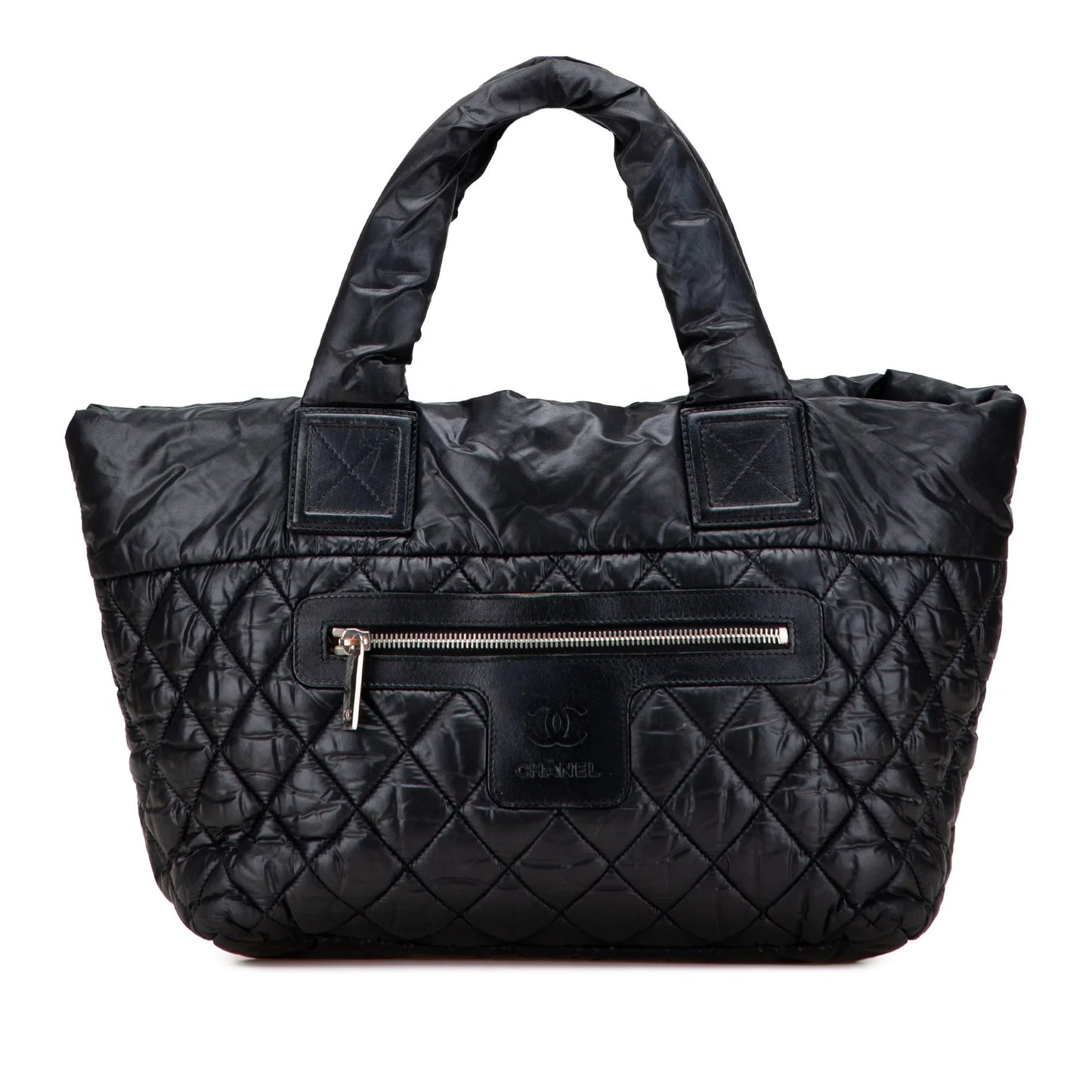 Black Chanel Small Quilted Nylon Coco Cocoon Tote