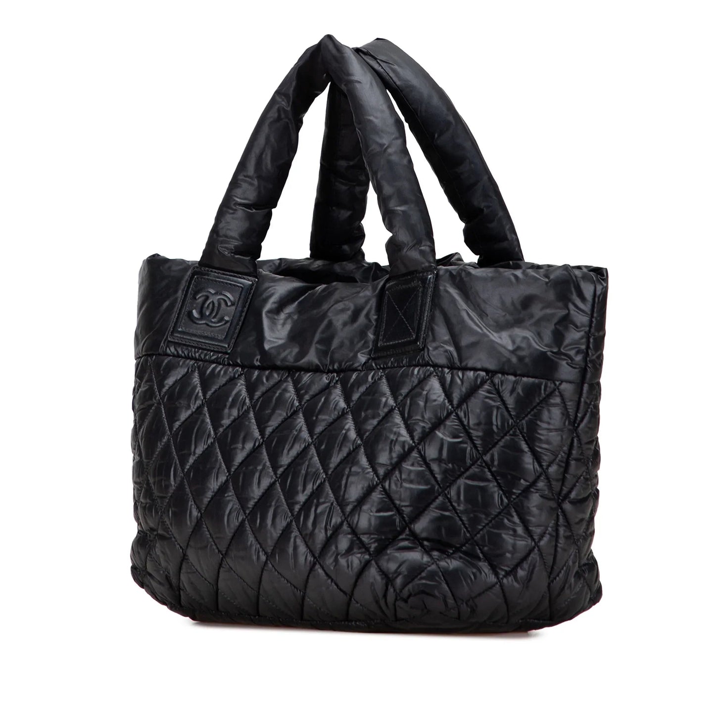 Black Chanel Small Quilted Nylon Coco Cocoon Tote