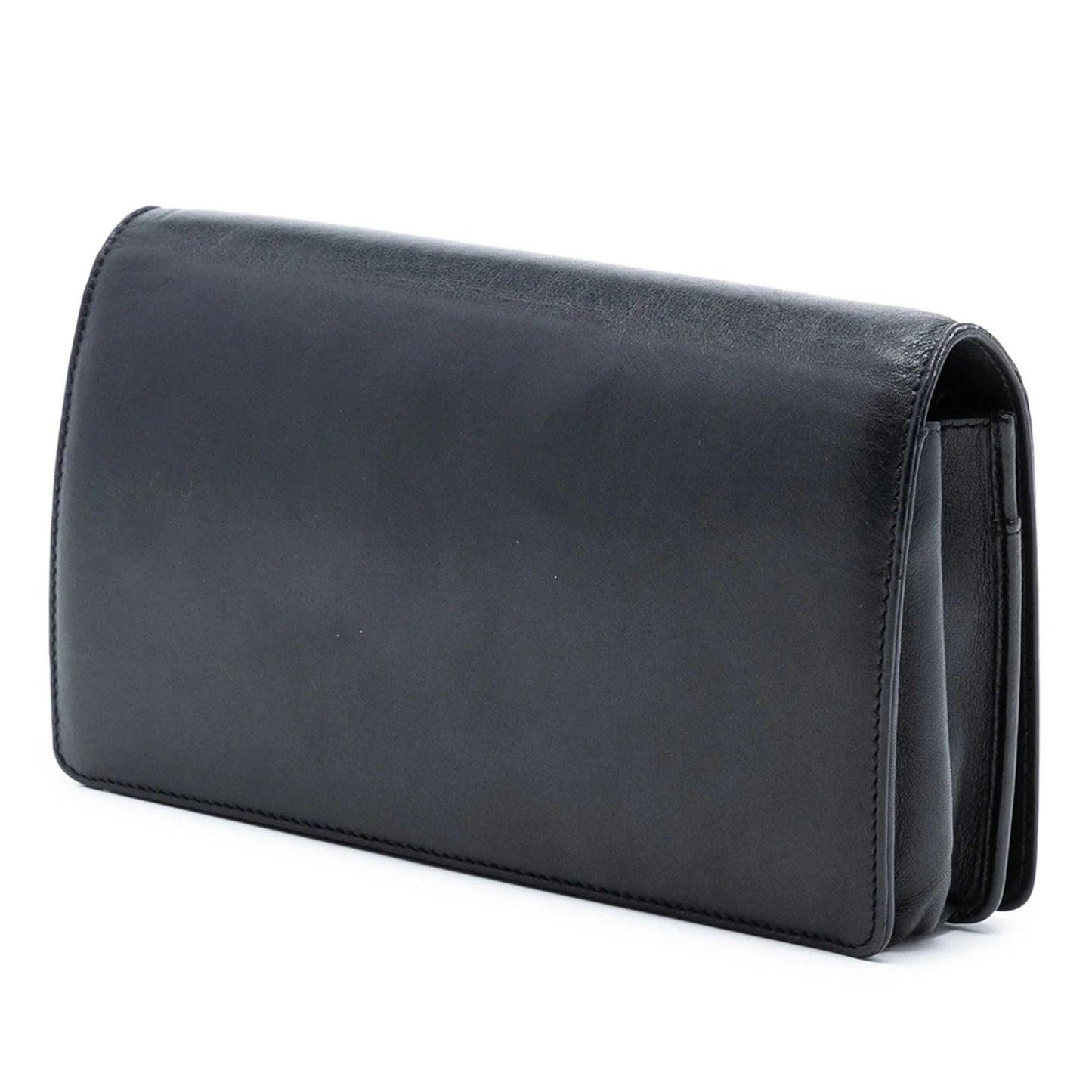 Black Chanel Studded Lambskin CC Wallet on Chain Crossbody Bag