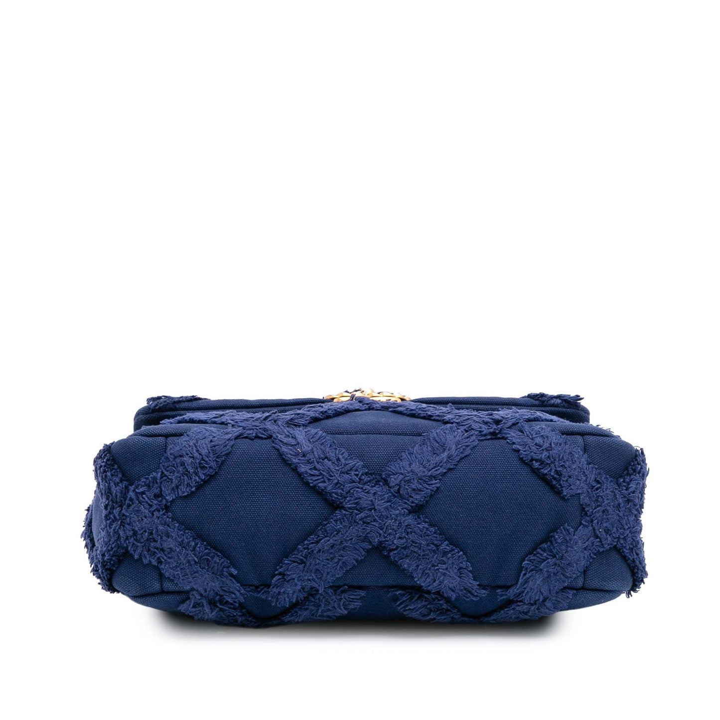 Blue Chanel Medium Canvas and Cotton 19 Flap Satchel