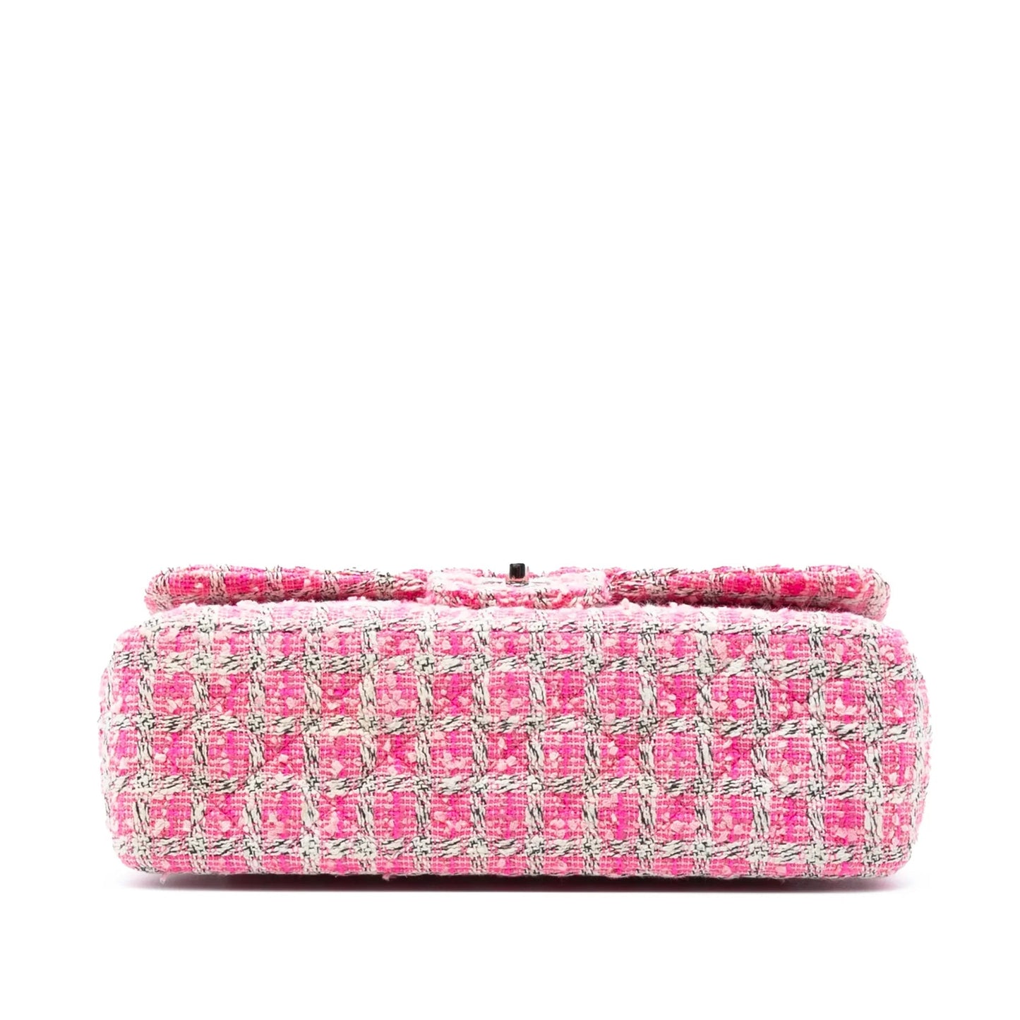 Pink Chanel Jumbo Classic Tweed Double Flap Shoulder Bag