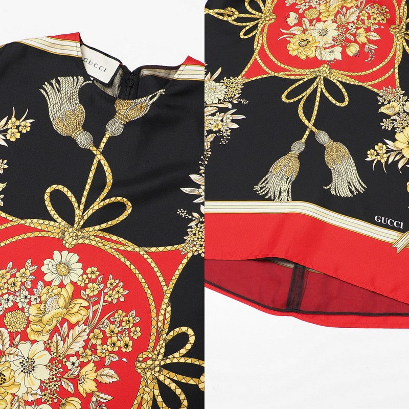GUCCI setup 550968/545289 silk Black / red Women 40