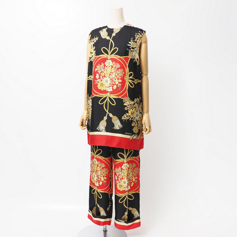 GUCCI setup 550968/545289 silk Black / red Women 40