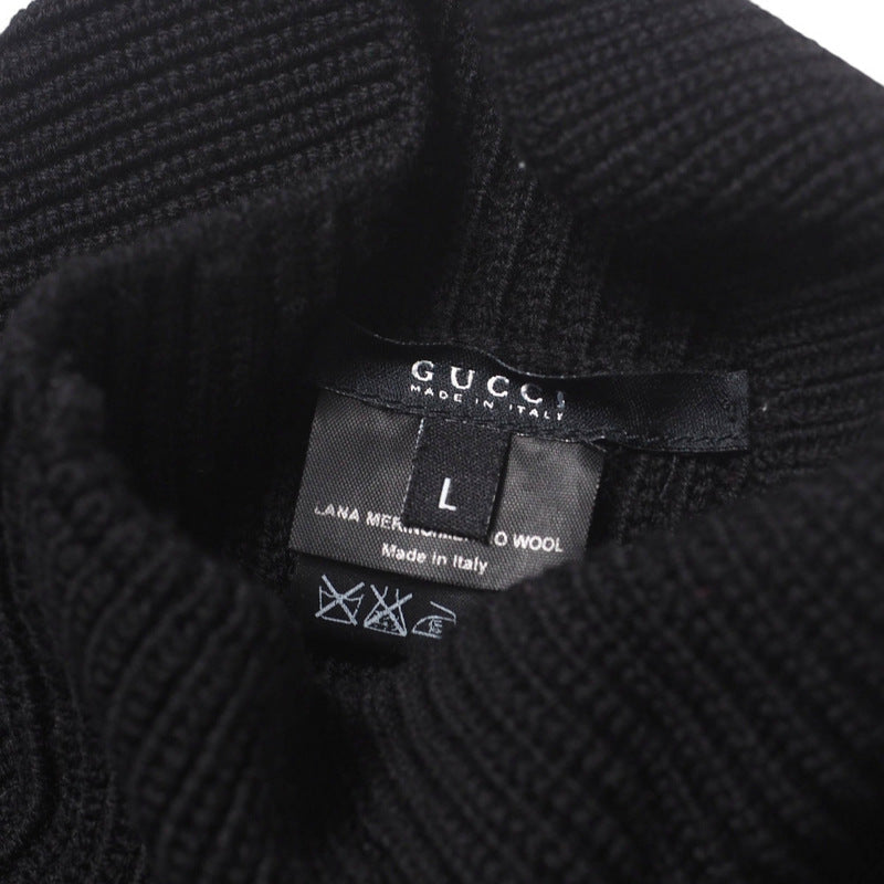 GUCCI sweater knit black mens L