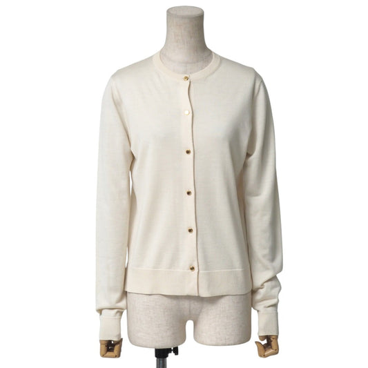 LOUIS VUITTON cardigan 35% wool, 35% cashmere, 30% silk Ivory S