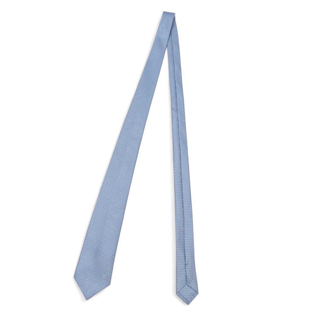 LOUIS VUITTON tie ダイヤモンドブイ 8CM 100% silk Light blue gray M71209
