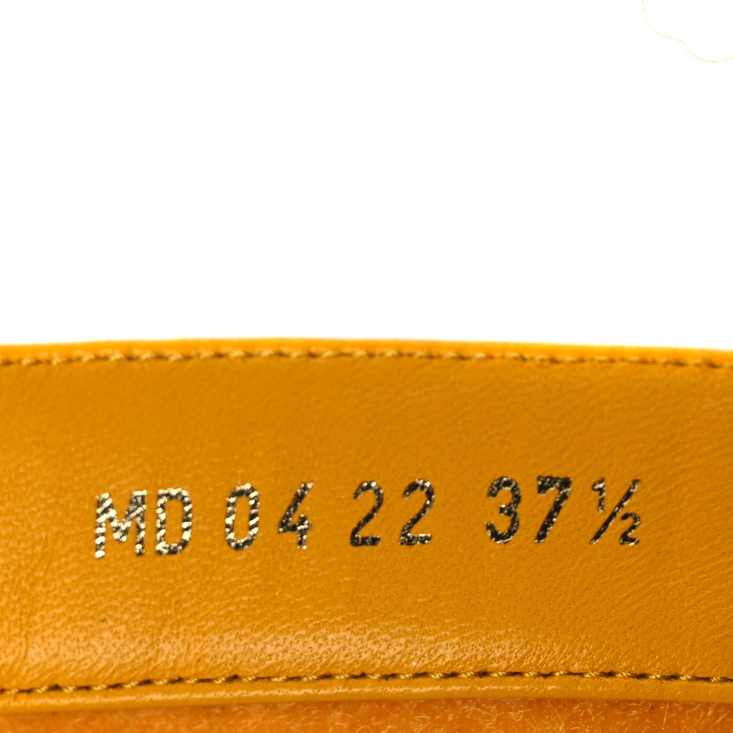 Christian Dior Lambskin Dioract 10mm Slide Sandals 37.5 Amber Yellow
