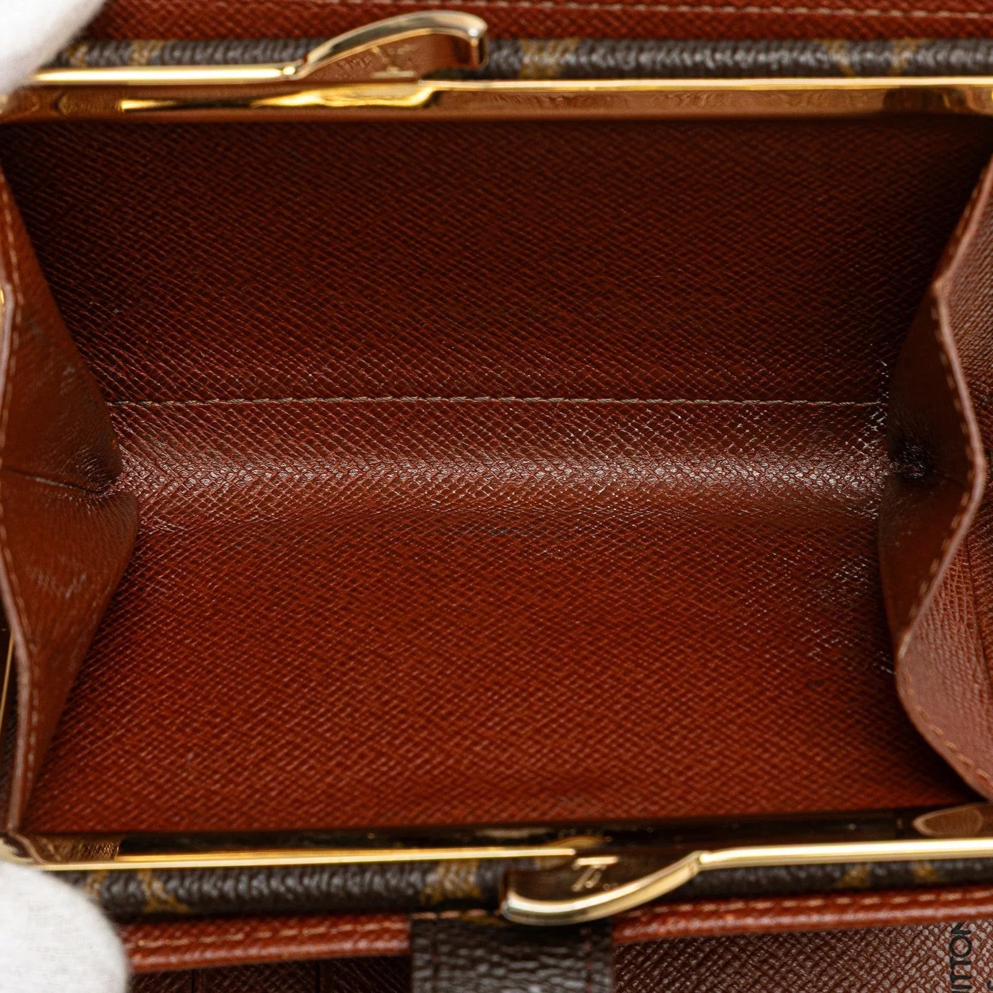 Brown Louis Vuitton Monogram Porte Monnaie Billets Viennois Small Wallets