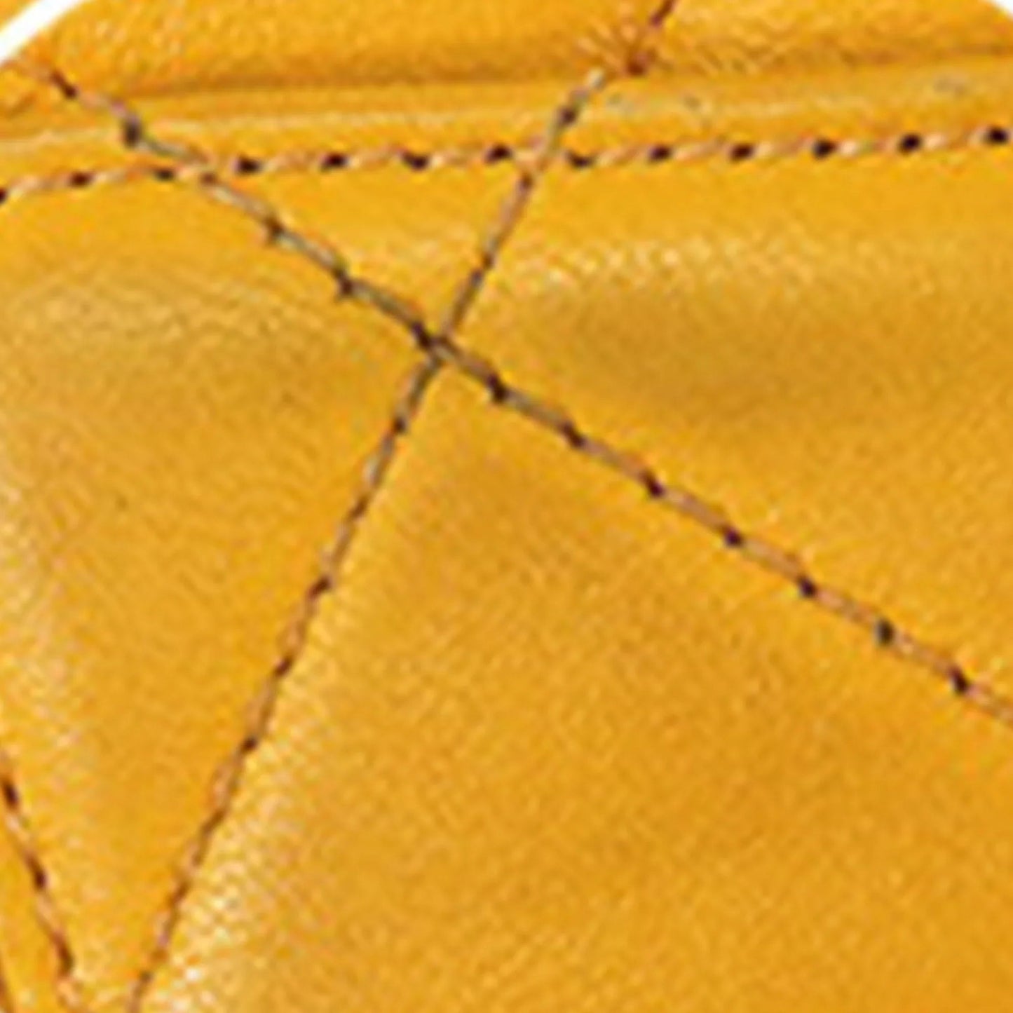 Yellow Chanel Mini Square Lambskin Wenge Wood Flap Crossbody Bag