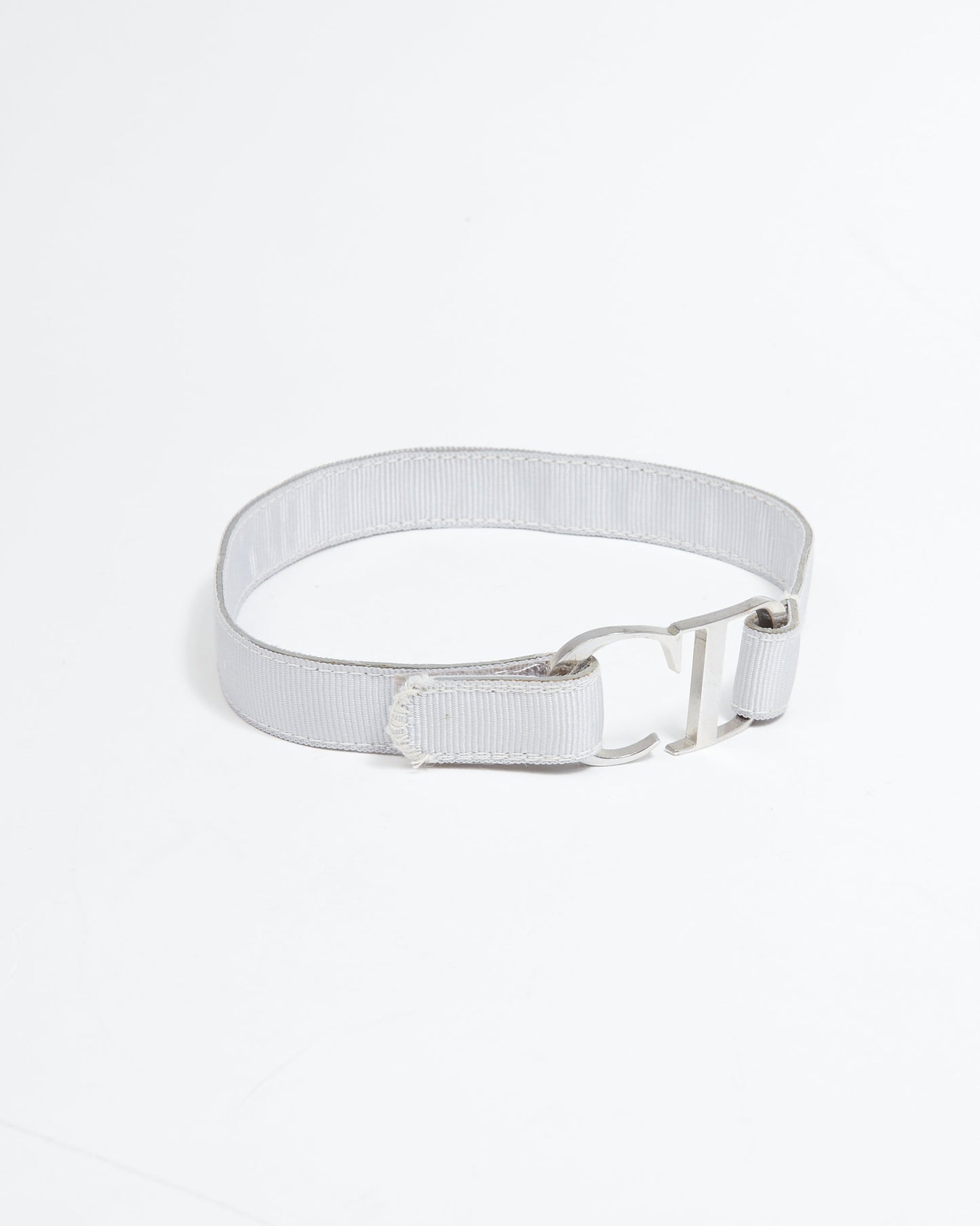 Dior   Silver CD Fabric Chocker - S