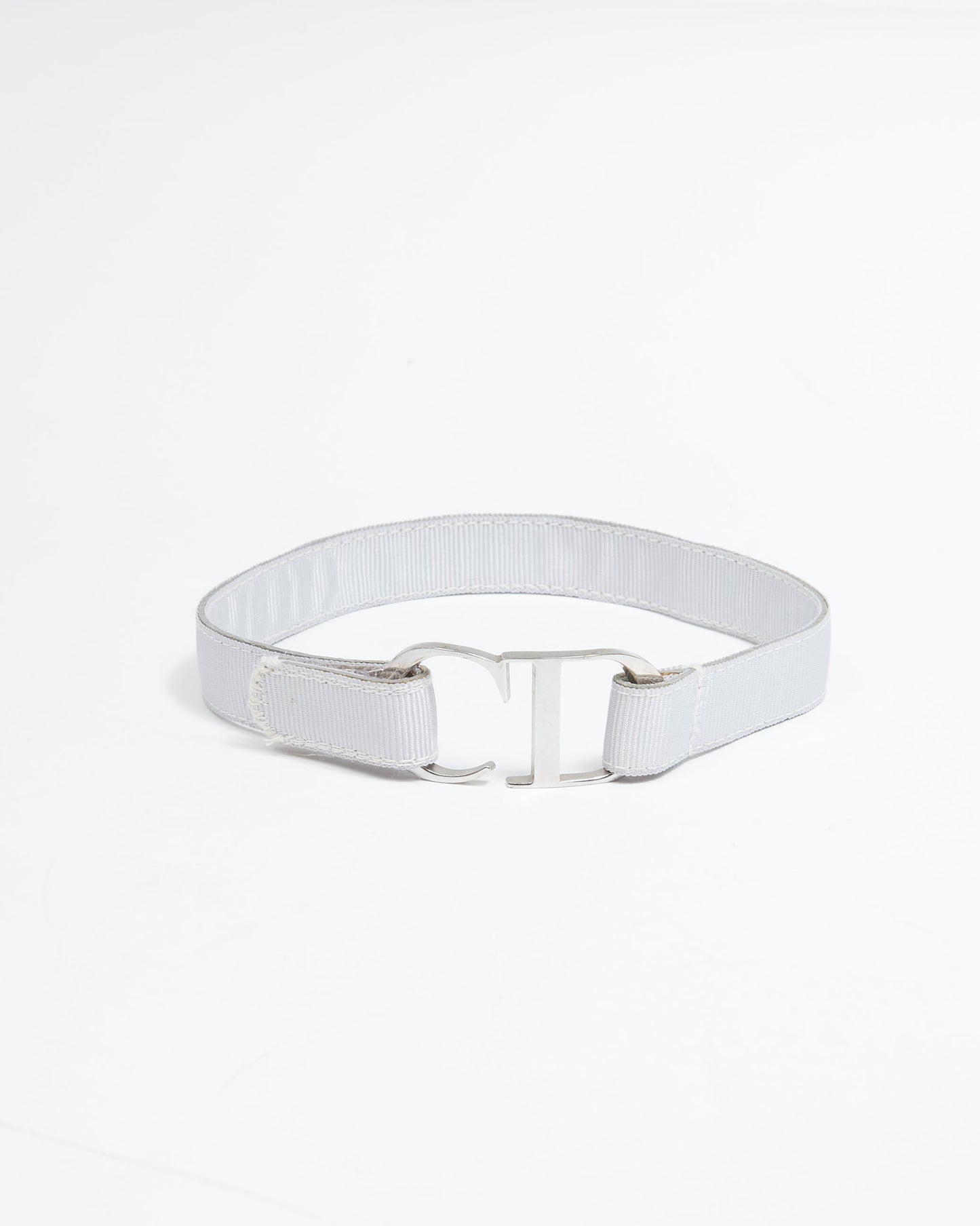 Dior   Silver CD Fabric Chocker - S