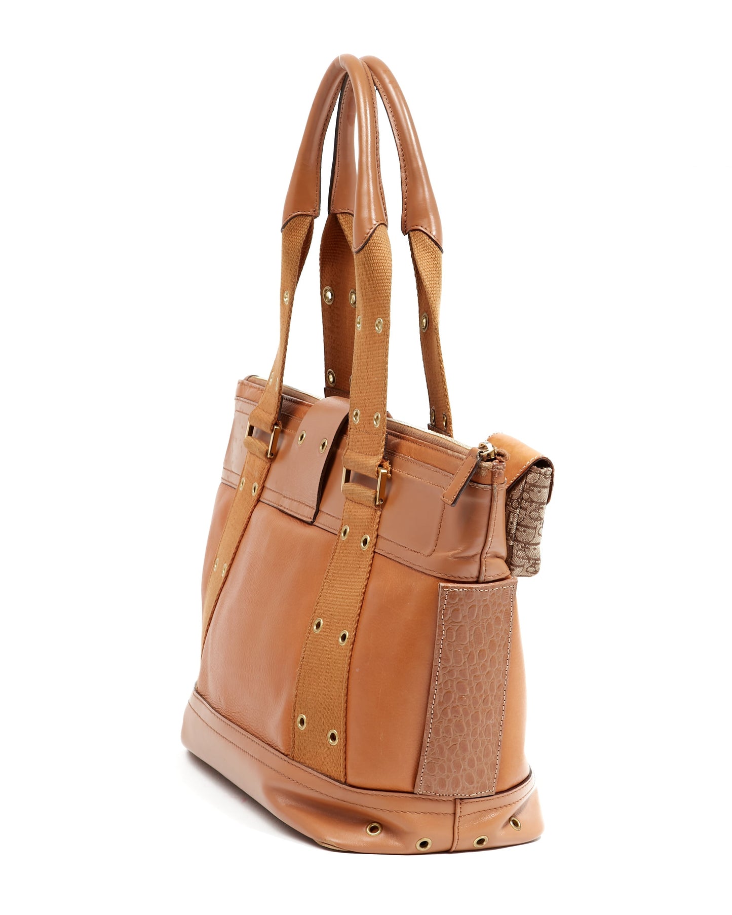 Dior   Tan Leather Street Chic Top Handle Tote Bag