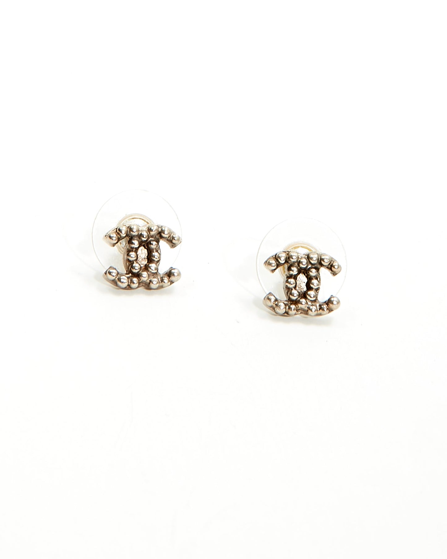 Chanel Antique Studded CC Logo Earrings